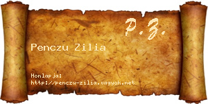 Penczu Zilia névjegykártya